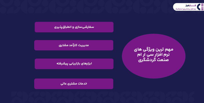 ویژگی های سی ار ام صنعت گردشگری